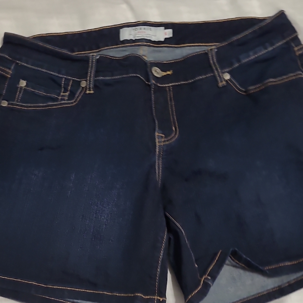 Dark Blue Denim Shorts